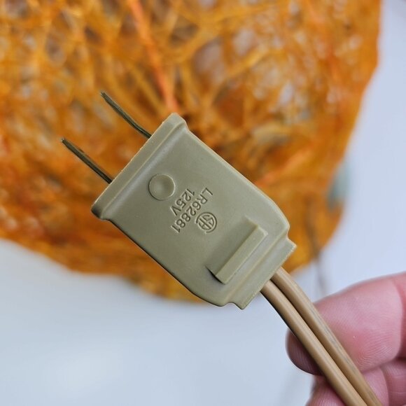 1970s Halloween Spun Spaghetti Lucite Plastic Pumpkin Jack O Lantern Read - Picture 10 of 14